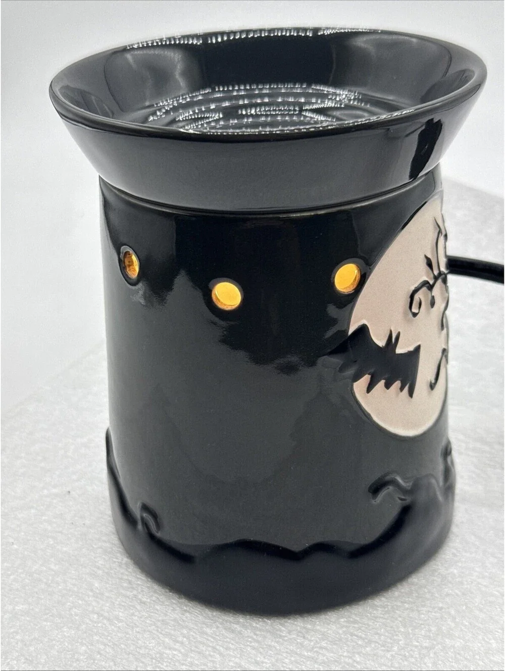 RETIRED Fright Night Scentsy Warmer 2010 Black Spooky Tree Unused Halloween Bats